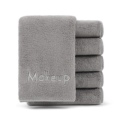 Bck2u Coral Fleece Makeup Washcloth 13x13 Grey, Case Of 108 (MU-GREY-CS)