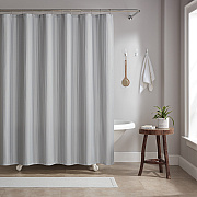 H&h Poly Shower Curtain Set 72x72 Damask Light Grey, 1 Set (P-SCSTD-7272-LG)