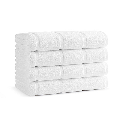 Las Rayas Beach Towel 30x60 White, Pack Of 4 (P-BT-HS3060-WH)