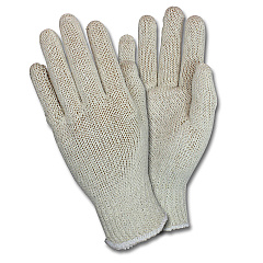 Safety Zone Lightweight String Knit Gloves, 7 Gauge, Cotton/polyester Blend,  Reusable Work Gloves Or Insulated Liner, Mens, Off-white, Bag Of 12 Pairs, Case Of 40 Bags (GSLW-MN-2P-NRB)