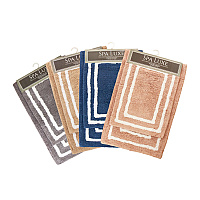 Spa Lux Bordered 2pc Bath Rug Set Assorted, Case Of 24 (SPALX-BRDAST-CS)