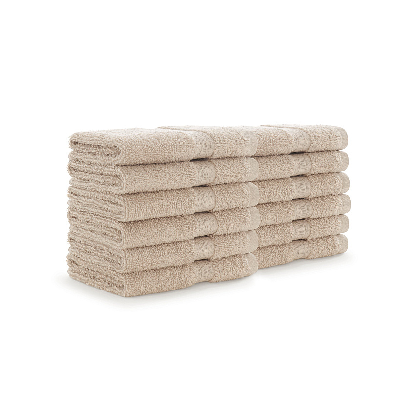 True Color Washcloth 12x12 Beige, Case Of 300 (WASH-BEIGE)