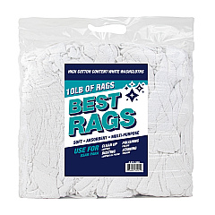 W11 Washcloth Size Terry Wipers White 10lb Bag (N-W11-10BG-CS)