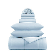 Family Essentials Bed In Bag 7pc - King - Blue, 7 Piece Set (P-BIAB-KG-BL)