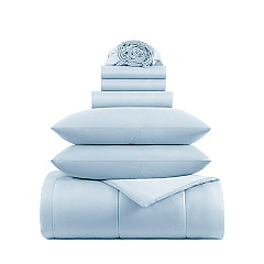 Family Essentials Bed In Bag 7pc - King - Blue, 7 Piece Set (P-BIAB-KG-BL)