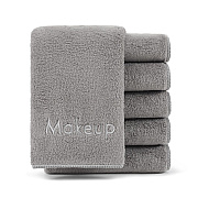 Bck2u Coral Fleece Makeup Washcloth 13x13 Grey, Pack Of 6 (PNP-MU-GREY)