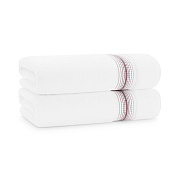 Aston & Arden Turkish Striped Bath Towel 30x60 Rose, Pack Of 2 (PNP-BT-STT3060-18RSE)