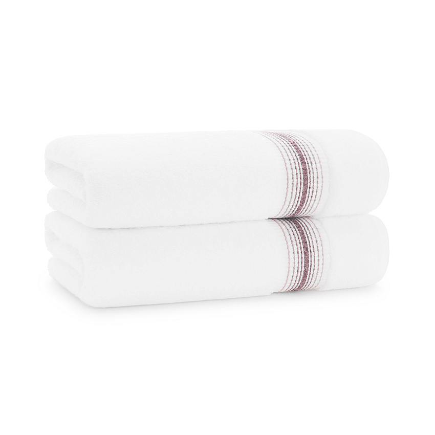 Aston & Arden Turkish Striped Bath Towel 30x60 Rose, Pack Of 2 (PNP-BT-STT3060-18RSE)