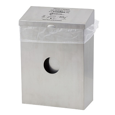 HOSPECO Combination Receptacle Dispenser, Stainless Steel, 11"x8"x4", 1 Each, 10/cs (CDSS)