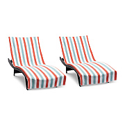 Cabo Cabana Chaise Cover 30x85 Red/blue, Pack Of 2 (P-CC-CC-OR/BL)