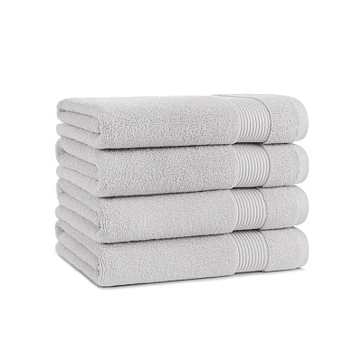 Host & Home Bath Towel 27x54 Light Grey, Pack Of 4 (BT-HH2754-15-LGY)