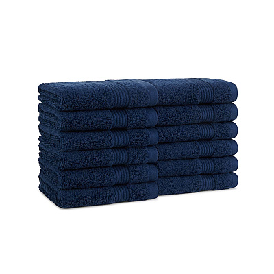 Host & Home Washcloth 13x13 Navy, Pack Of 12 (P-WC-HH-1313-NV)