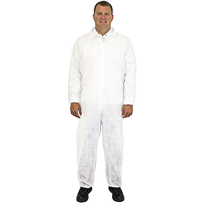 Coverall Polypro White 40gr White Lrg, Case Of 25 (M1220-L)
