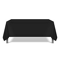 Mariposa Tablecloth 62x62 Black, Case Of 24 (TL-62X62-BLACK-CS)