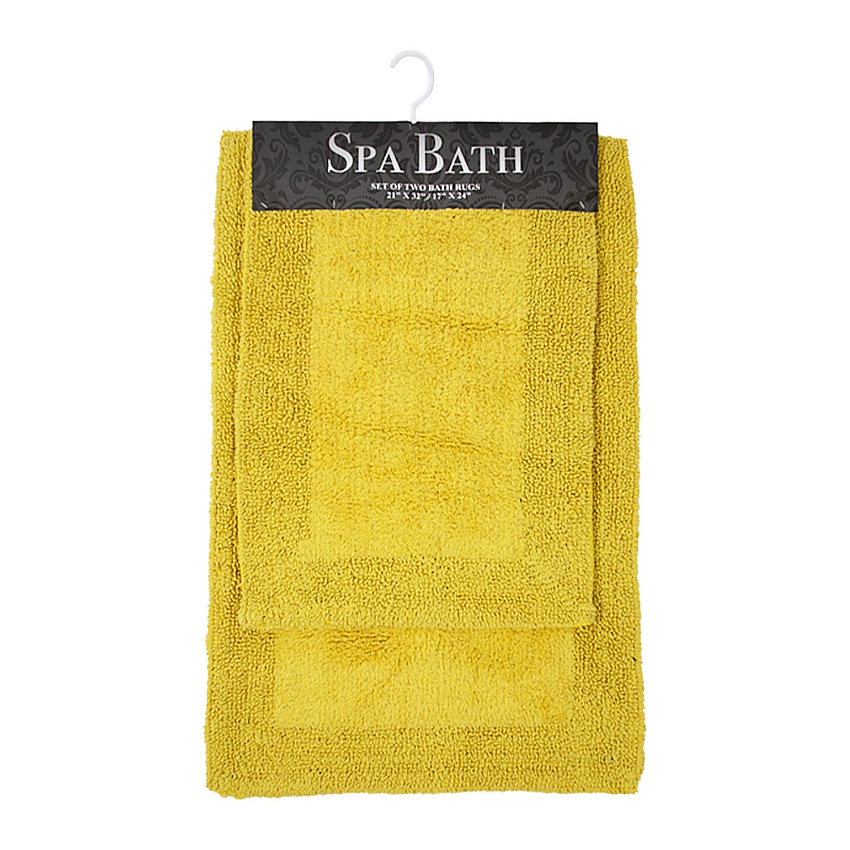 Spa Bath Border 2pc Set - Yellow, Case Of 12 (SPABTH-SGLYE-CS)
