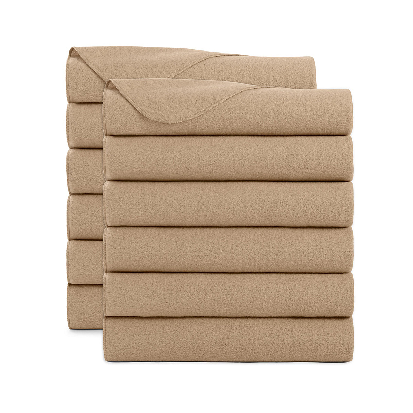 Cozy Soft Polar Fleece Throw 50x60 Beige (12pk), Case Of 12 (FLC-PLR-5060-BG-CS)