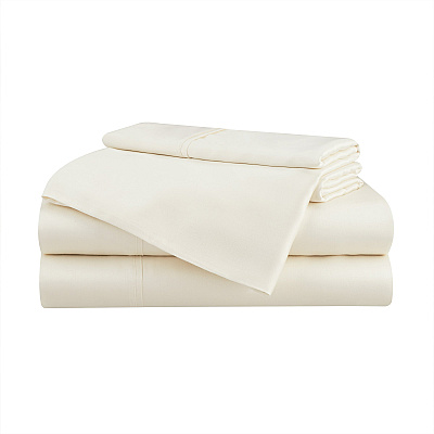 Aston & Arden Tencel Sheet Set California King - Cream, 4 Piece Set (P-SS-CKG-400-CR)
