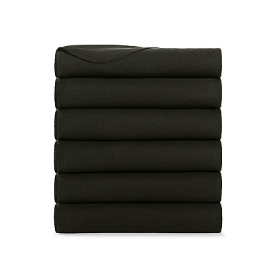 Cozy Soft Polar Fleece Throw Blanket 50x60 Black (6pk), Pack Of 6 (P-FCPL-6PK-BK)