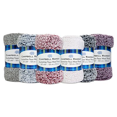 Wooly Throw Blankets 50x60, Case Of 12 (THROW-WOOLY-CS)