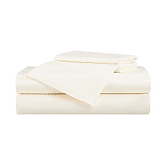Aston & Arden Bamboo Sheet Set Cali-king White, 4 Piece Set (P-SS-BBCALKG-WW)