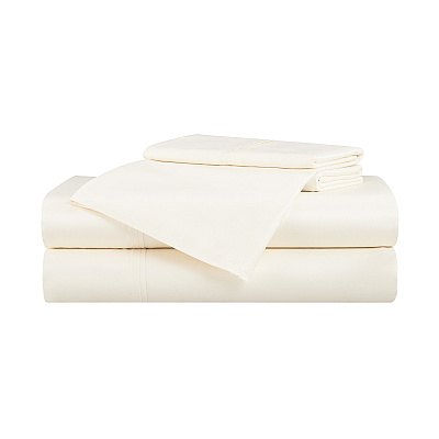 Aston & Arden Bamboo Sheet Set Cali-king White, 4 Piece Set (P-SS-BBCALKG-WW)