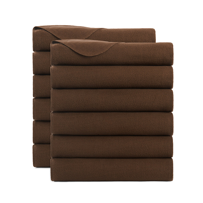 Cozy Soft Polar Fleece Throw 50x60 Brown (12pk), Case Of 12 (FLC-PLR-5060-BR)