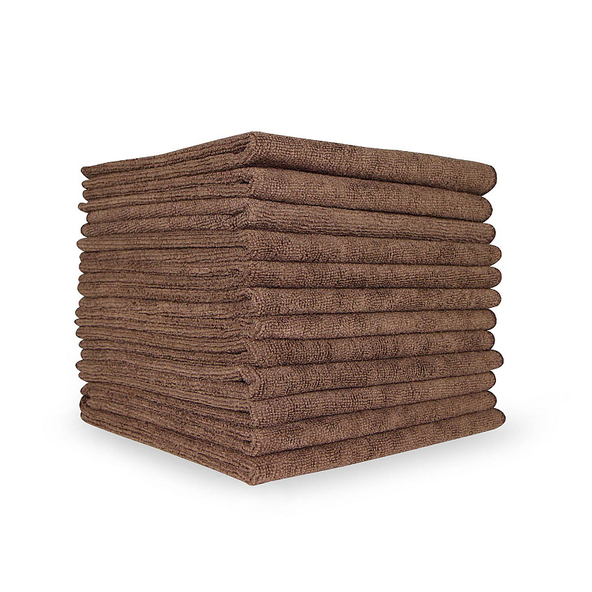 Smart Choice Microfiber Cloths 16x16 49gm Brown, Case Of 180 (M915100BR)