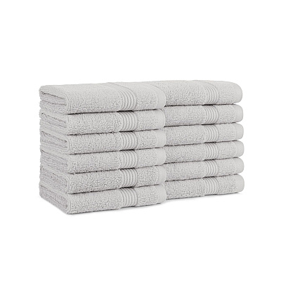 Host & Home Washcloth 13x13 Light Grey, Case Of 60 (WC-HH-1313-LG-CS)