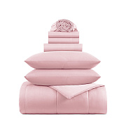 Family Essentials Bed In Bag 7pc - Queen - Rose, Case Of 6 (BIAB-FQ-RO)