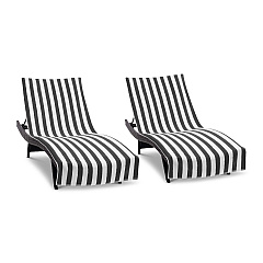 California Cabana Chaise Cover 30x85 Black, Case Of 12 (CC-CABANA-BK-CS)
