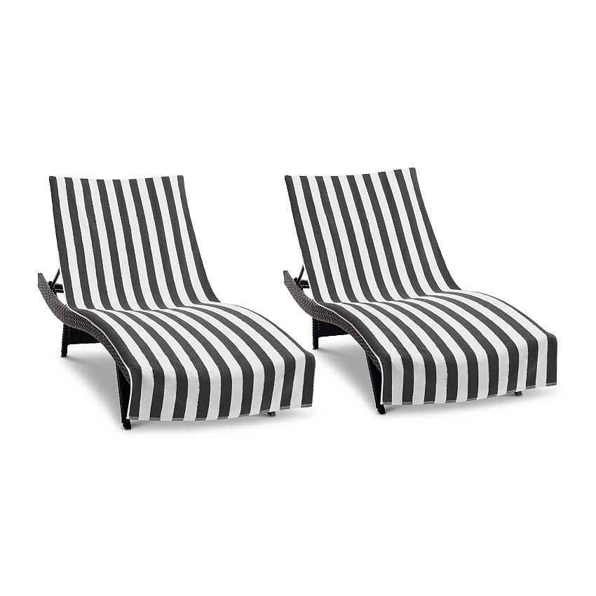 California Cabana Chaise Cover 30x85 Black, Case Of 12 (CC-CABANA-BK-CS)