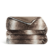 Aston & Arden Bronze Moon Faux Fur Throw 50x70 Brown Ombre, 1 Blanket (P-TH-FF-5070-BR)