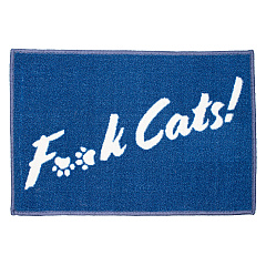 Pet Mat 16x24 F Cats Blue, 1 Each (PM-16X24-FCATS-BL)