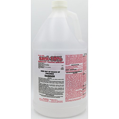 Sani 10 Disinfectant & Sanitizer, Gallon, 4/cs, Case Of 4 (91001)