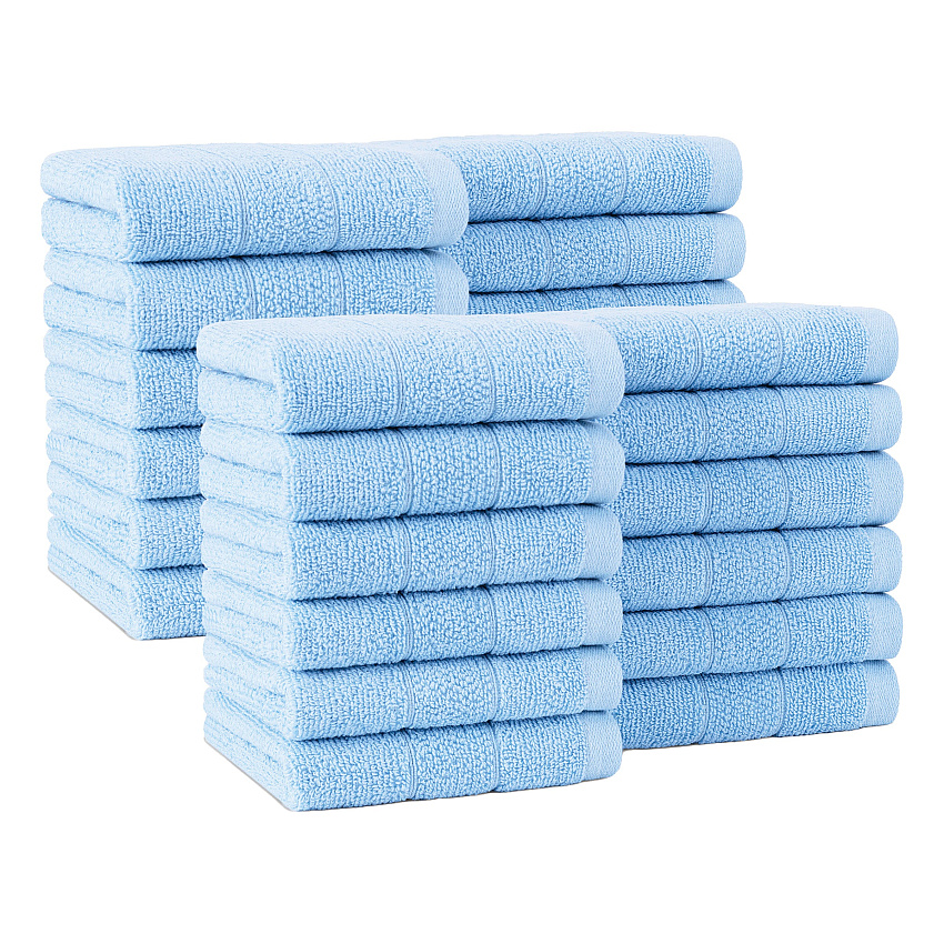 Family Essentials Washcloths 24pk Blue, Case Of 144 (FEWC-24PK-BL)