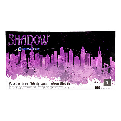 Shadow Nitrile Powder Free 6 Mil Exam Gloves Black Sm, Case Of 1000 (SHD932)
