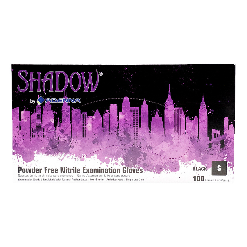 Shadow Nitrile Powder Free 6 Mil Exam Gloves Black Sm, Case Of 1000 (SHD932)