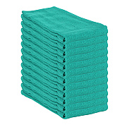Huck Cotton Cleaning Towels 16x26 Green, Pack Of 12 (PNP-ABSBNT-HGRN)