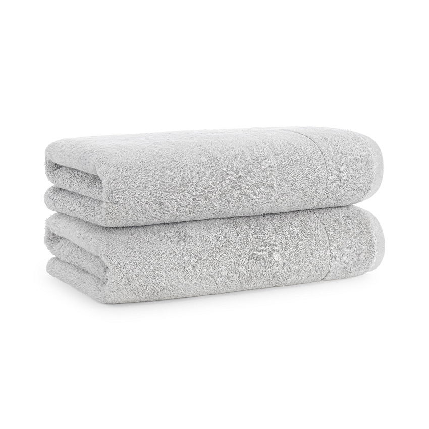 Aston & Arden Solid Turkish Bath Towel 30x60 Gray, Pack Of 2 (PNP-BT-TS3060-18-GRY)