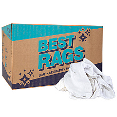Rw80 Flannel Reclaimed Rags White 25lb Box (R-W80-25)