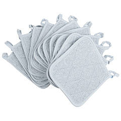 Cooks Linen Pot Holder 7x7 Grey, Pack Of 12 (PNP-POT-GREY)