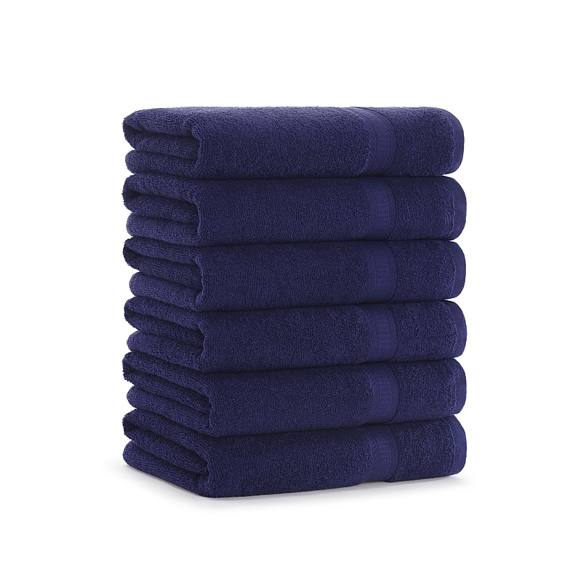 True Color Bath Towel 25x52 Navy, Pack Of 6 (P-BATH-NV-6)