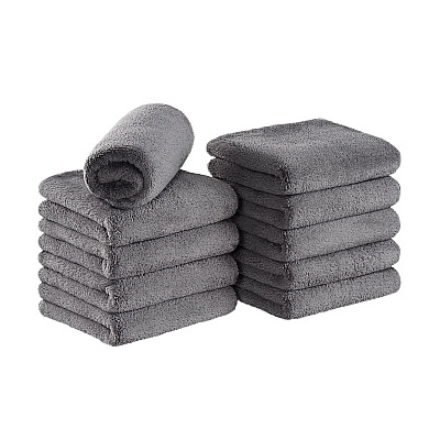 Bck2u Coral Fleece Salon Towel 16x27 Grey, Pack Of 10 (PNP915117GY)