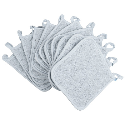 Cooks Linen Pot Holder 7x7 Grey, Case Of 144 (POT-GREY-CS)