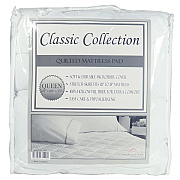 Classic Mattress Pads - Queen, Case Of 8 (MP-CL-QN-CS)