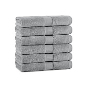 Aston & Arden Egyptian Cotton Hand Towel 16x30 Dark Grey, Pack Of 6 (P-EGYP-1630-DGY)