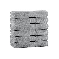 Aston & Arden Egyptian Cotton Hand Towel 16x30 Dark Grey, Pack Of 6 (P-EGYP-1630-DGY)