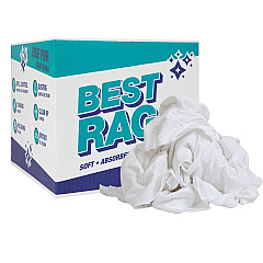 W43 T-shirt Cleaning Rags White New 10lb Box (N2-W43-10)