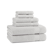 Host & Home 6pc Bath Towel Set Light Grey, Case Of 6 Sets (BSET-HH-LGY-CS)