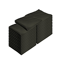 Mariposa Poly Spun Napkin 20x20 Black, Pack Of 25 (PNP-NAP-B-25)